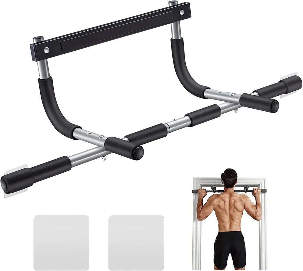 Multi-Function Steel Pull-Up Bar for Doorways - 440 lbs Capacity, Safe & Secure