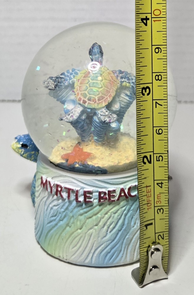 Myrtle Beach, SC Sea Turtle, Ocean Snow Globe with 3D & Glittery Visual Effect