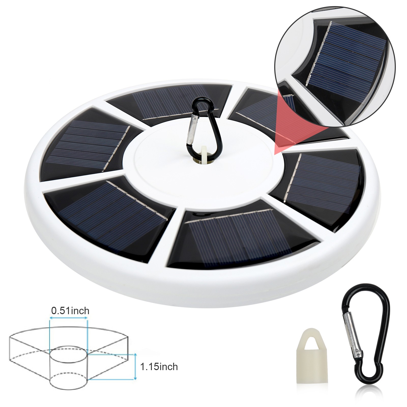 26 LED Solar Powered Flag Pole Light Auto Active Super Bright Waterproof USA