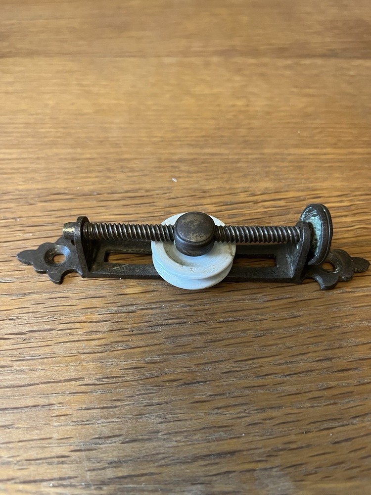 Victorian Brass & Ceramic Cord Tensioner