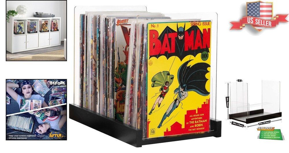 Comic Book Showcase Storage Case - Spacious - Stores 150 Issues - 14.5x8