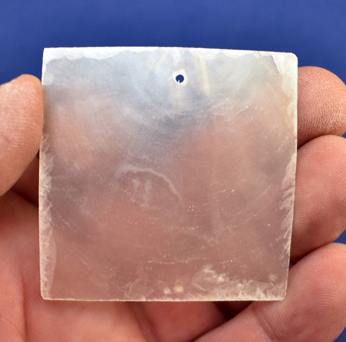 100 Capiz Shells White Square 2" (50mm) One Hole Crafts Windchimes Shellcraft