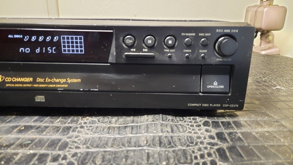 Sony Compact Disc Player 5 Disc Cdp-ce275 Tested Works