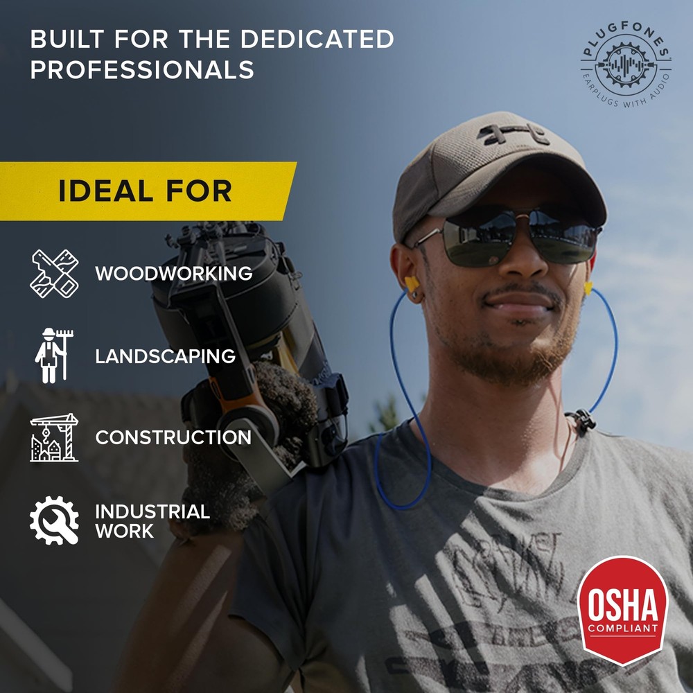 Basic Pro Earplug Headphones Wireless Bluetooth in-Ear Earplug Earbuds 25 dB ...