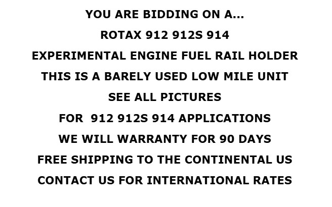 Rotax 912 912s 914 Experimental Engine Fuel Rail Holder Mounts Bracket Unit