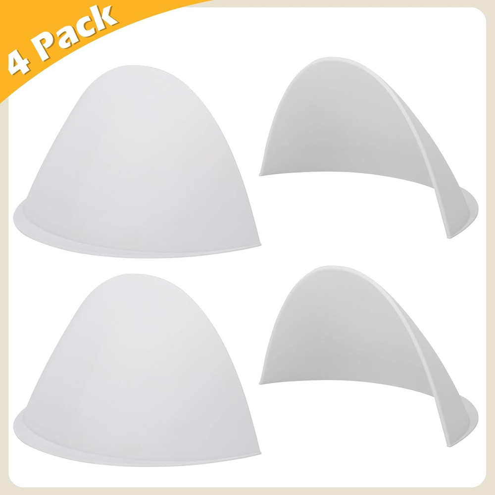 4-Pack Stick-On Half Shades Recessed Ceiling Lights Glare Blocker Light Diffuser