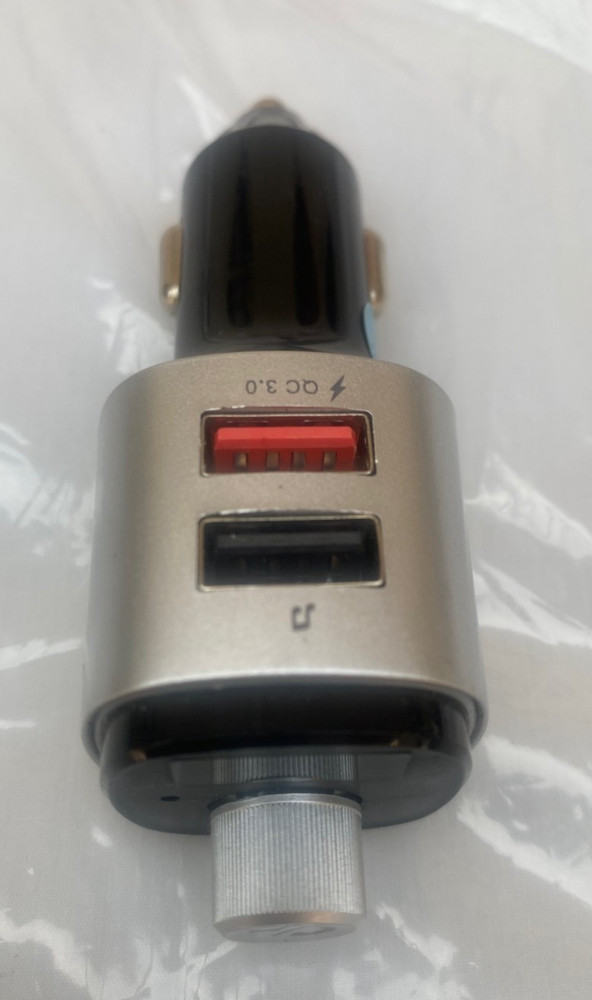 Bluetooth 5.0 Car FM Transmitter Adapter, Hands-Free, USB Charger, AUX Audio