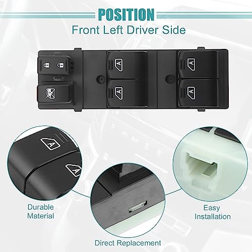 Front Left Driver Side Master Power Window Switch Fit for Infiniti G37 - Pack