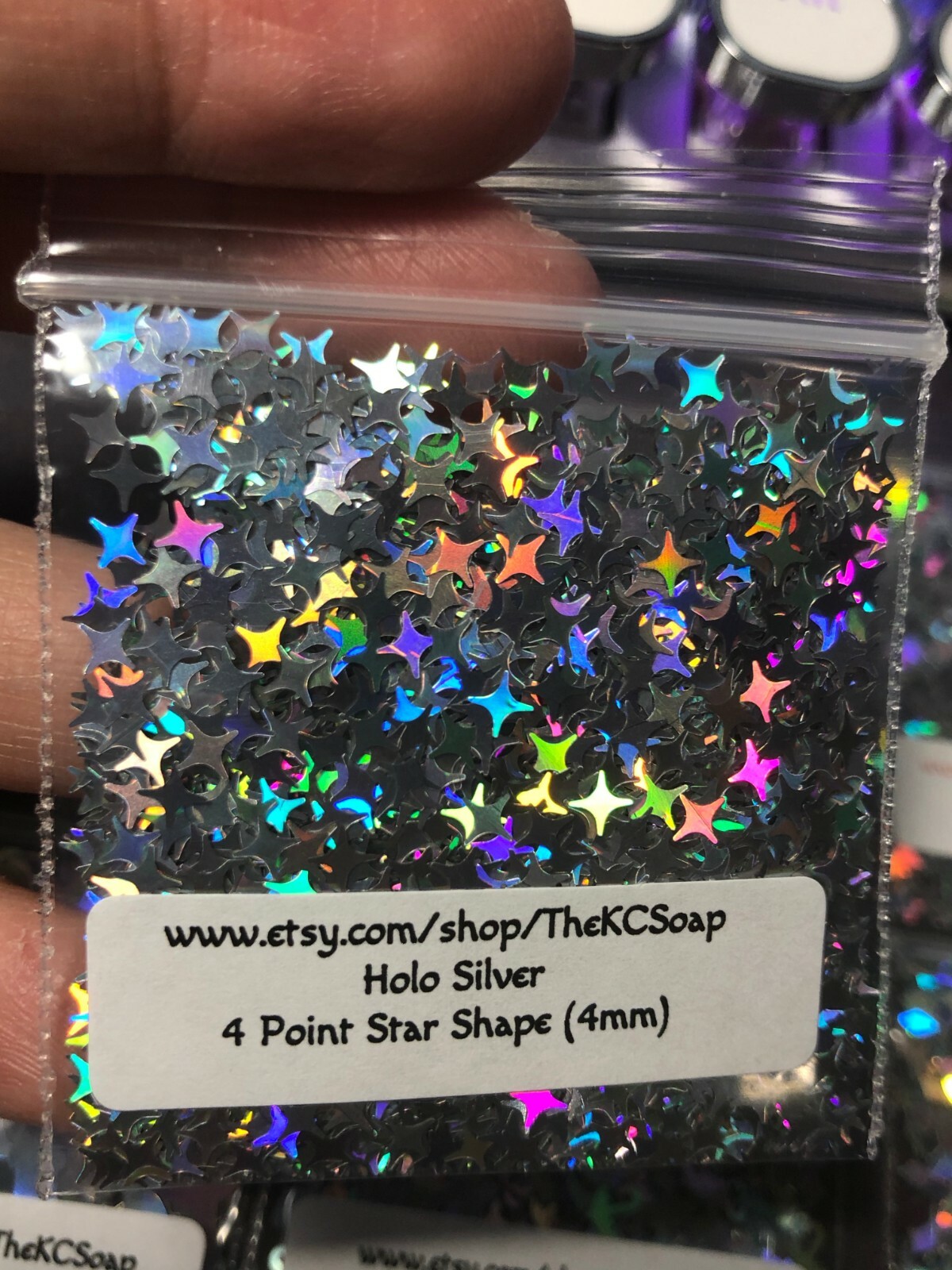 Solvent Resistant Holo Shape Glitter You Choose Color Nail Art Acrylic Gel Body