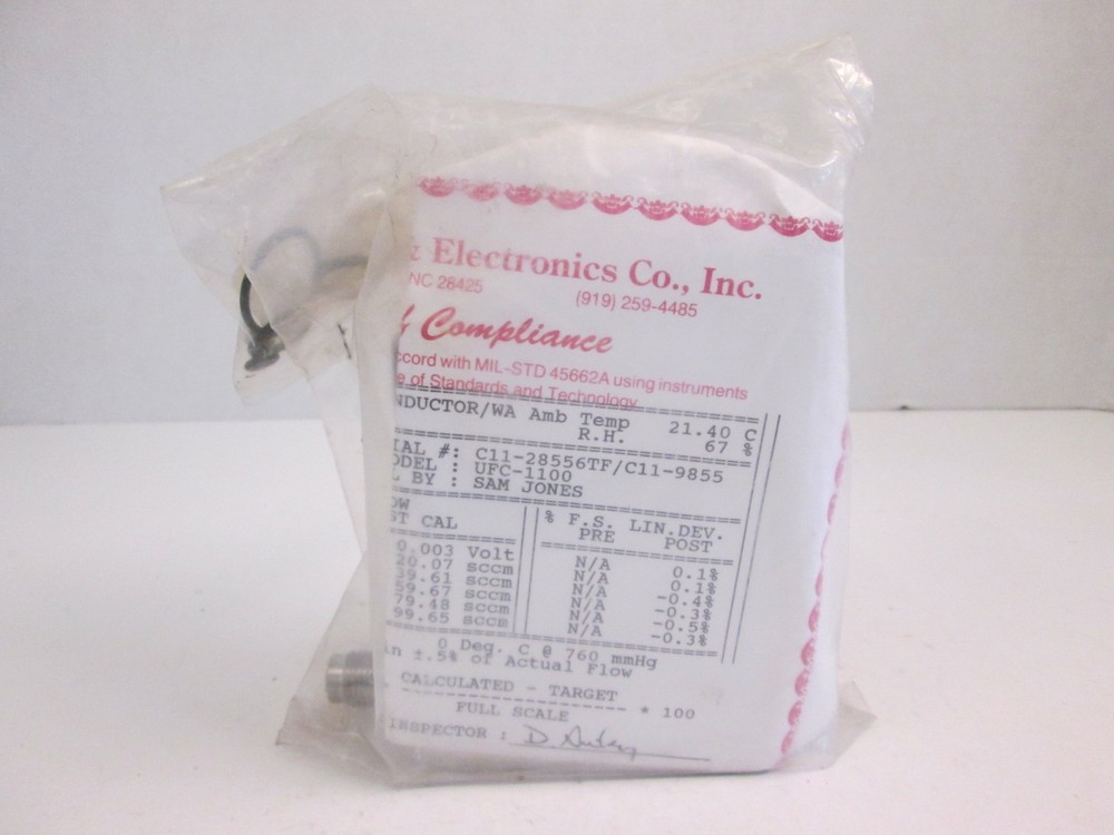 Unit UFC-1100 Mass Flow Controller, NH3, 100 SCCM, Used