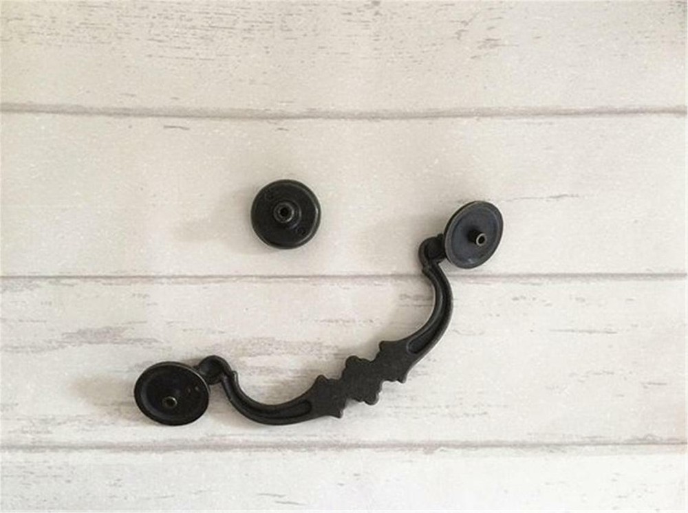 3.5" 5.5" Dresser Drawer Pull Handles Knobs Large Drop Bail Rustic Antique Pull