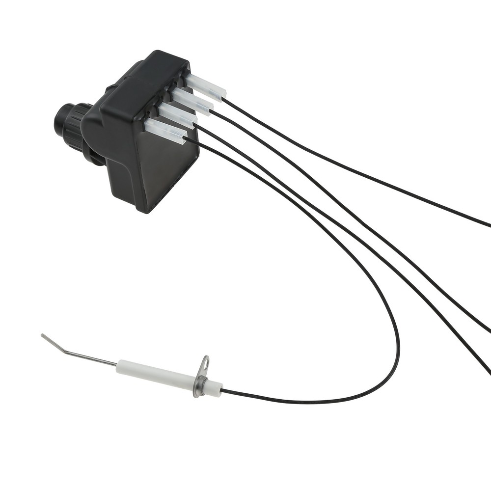 BBQ Gas Grill Igniter Assembly Spark Generator & 4Pcs Electrode Ignitor Wire Set