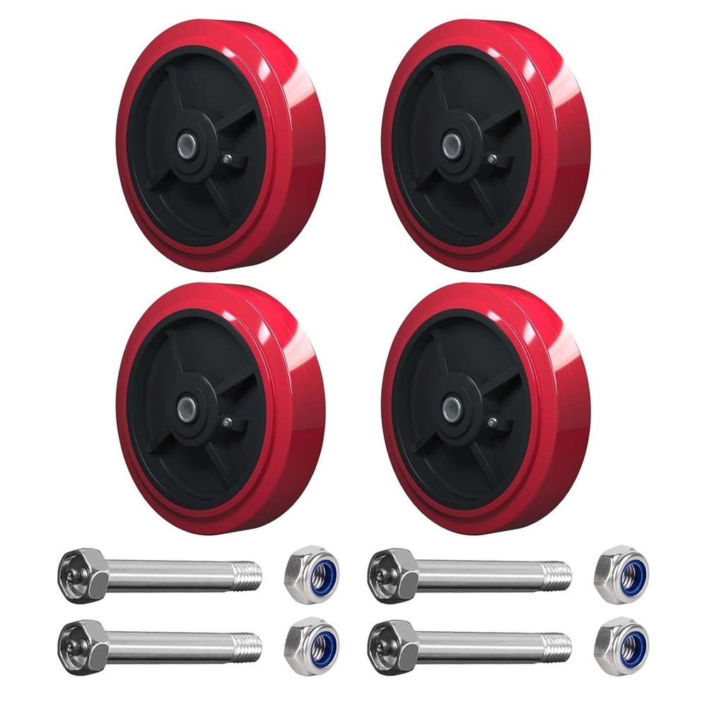 Polyurethane 8 Inch Caster Wheels - 4400 lbs Capacity