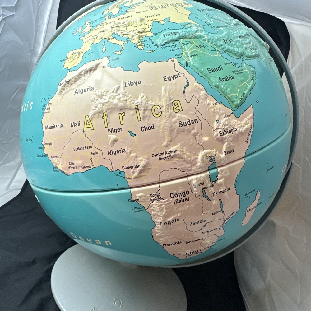 NYSTROM FIRST GLOBE 16" Double Axis Contoured Relief Globe # 3147