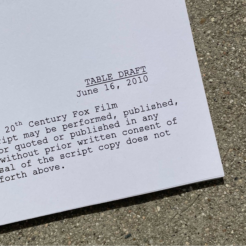 American Dad 2010 Stanny Tendergrass Production Used Original Table Draft Script