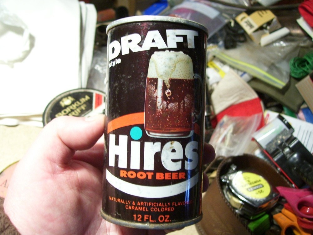 Vintage Hires Root Beer Soda can