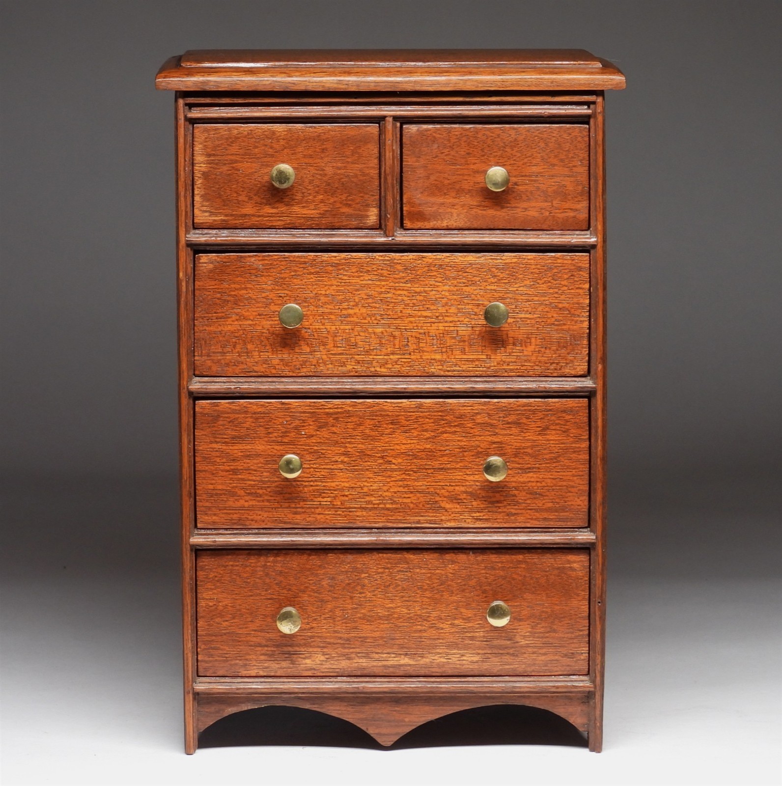 Custom! Bench Made Miniature Mahogany Five Drawer Dresser Jewelry Chest