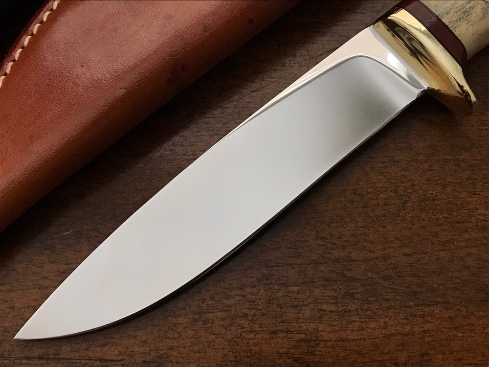 TMD Ted Dowell Custom Handmade Fixed Blade Knife Stag Handle