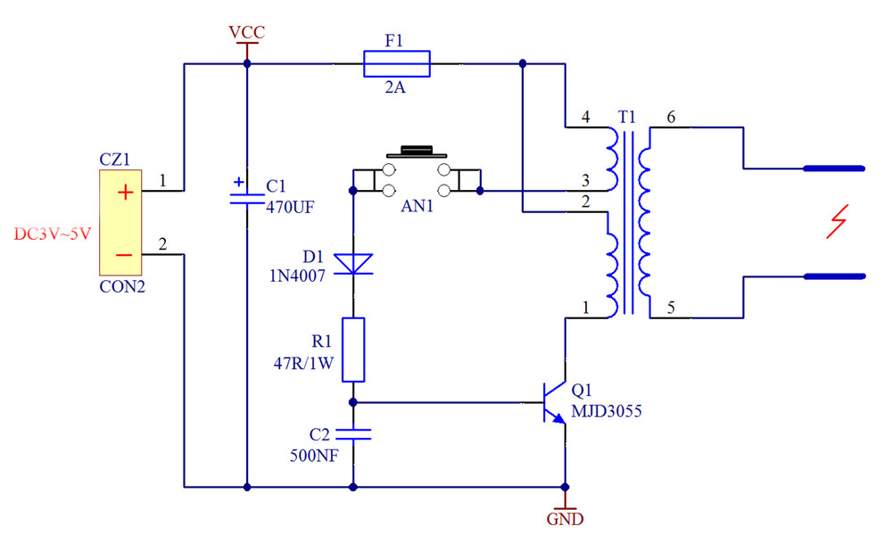 Arc Generator DC3V-5 V High Voltage Generator High Voltage Module Transformer