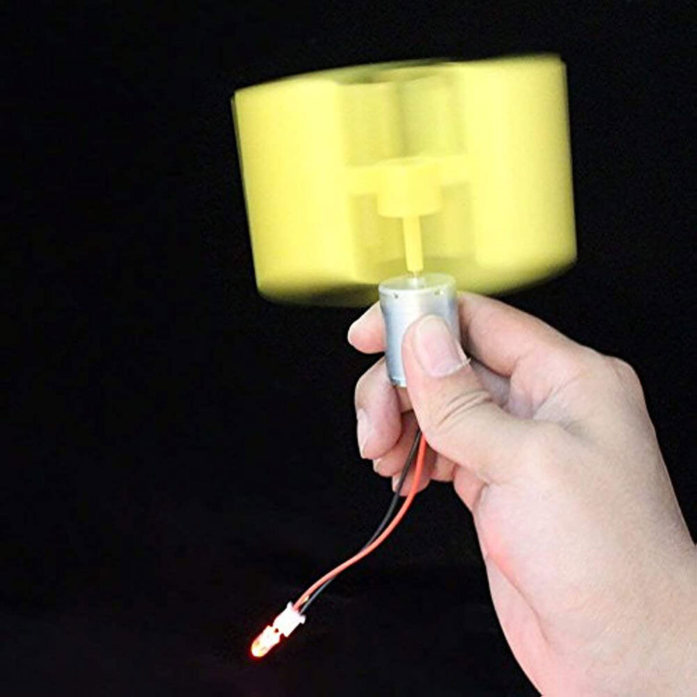 1/2X DC Micro Motor Small LED lights Vertical Axis Wind Turbine Generator blades