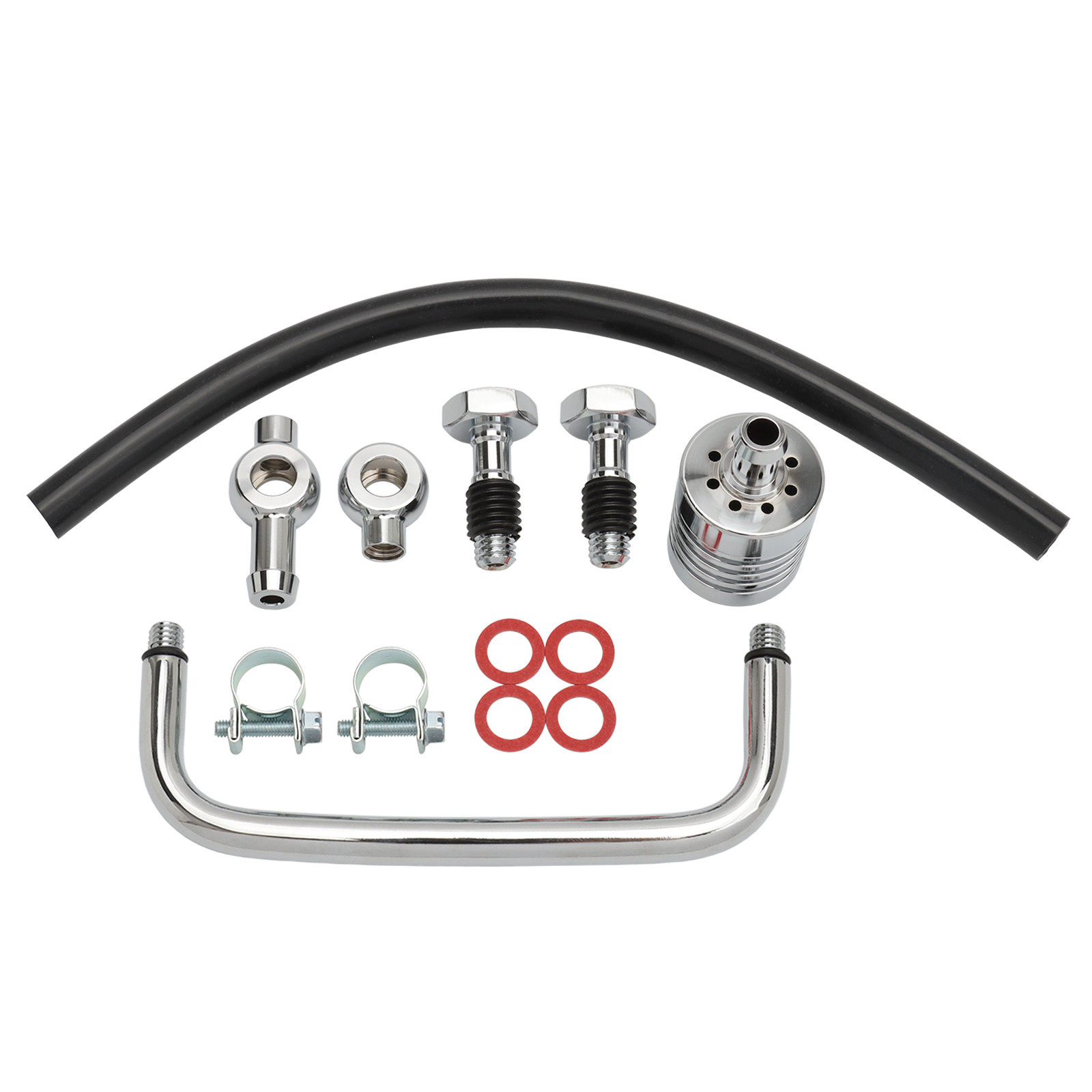 Chrome Crankcase Breather Kit For Harley Big Twin 1993-2017 Softail Touring FLST