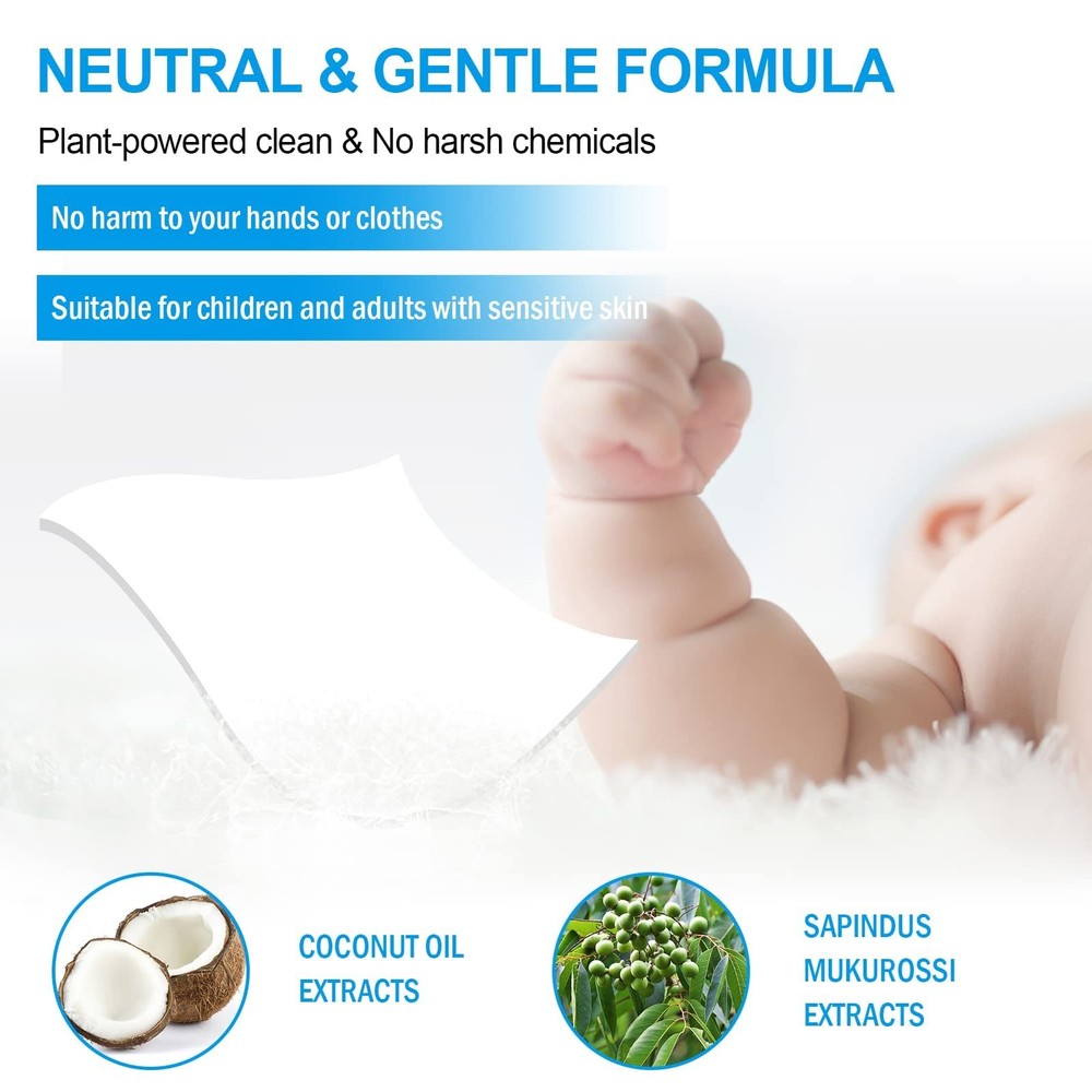 Binbata Laundry Detergent Sheets, Up To 128 Loads Hypoallergenic Eco-Friendly...