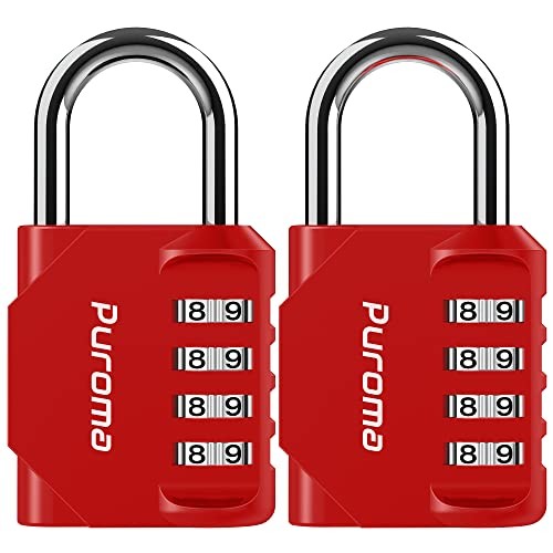 Puroma 2 Pack Combination Lock 4  Assorted Item Package Quantitys , Colors