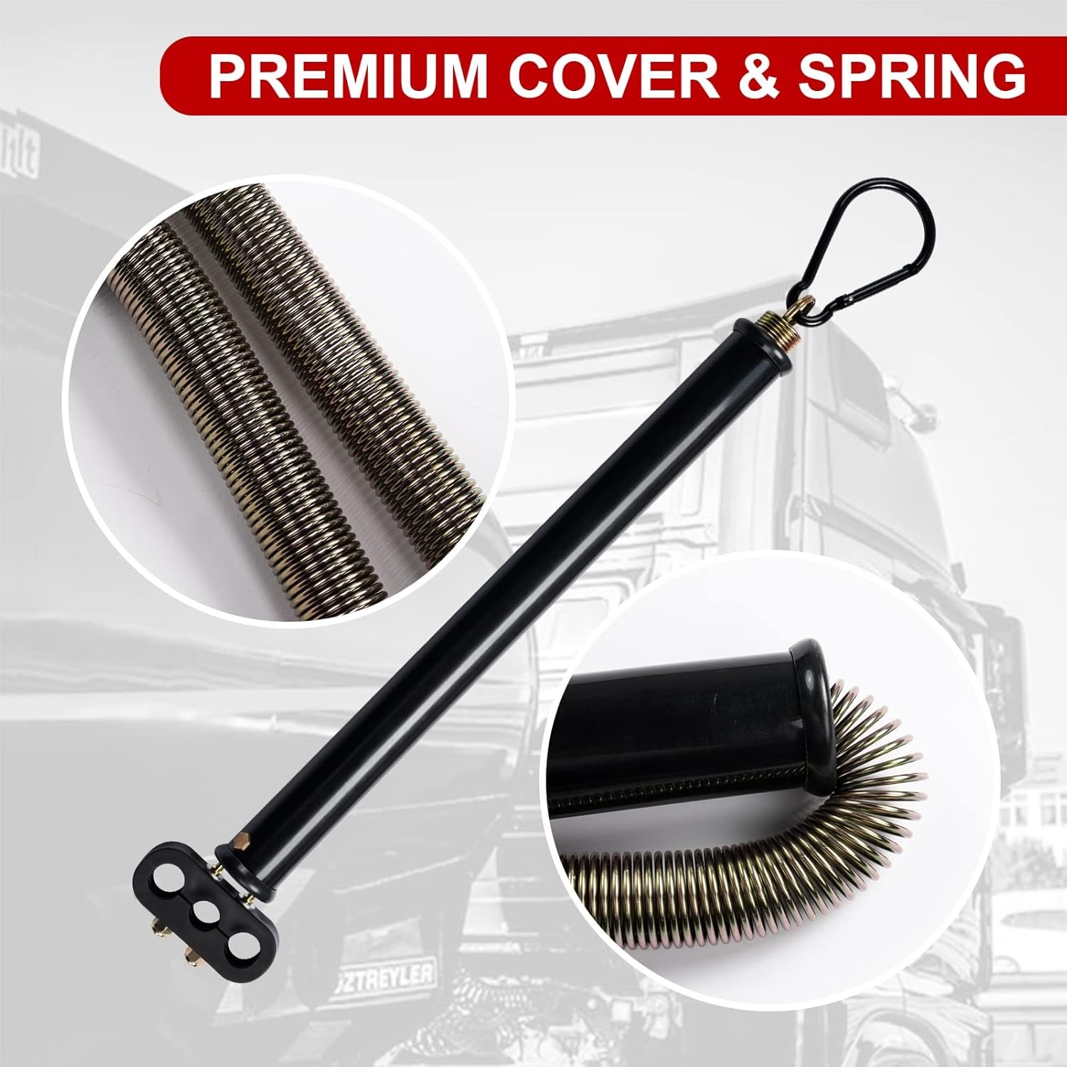 16" Single Tender Spring Kit Heavy Duty ABS Air Line Hose Tracker Tender Kit