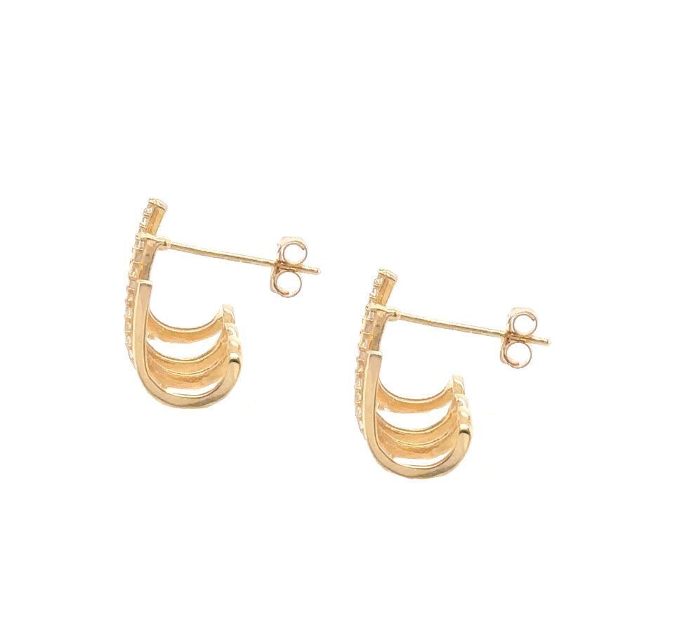14K Yellow Gold Earrings Push Back