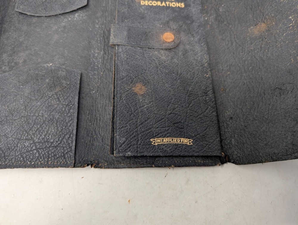 WWII US Navy Honorable Discharge Leather Folder w/ Original Documents (231)