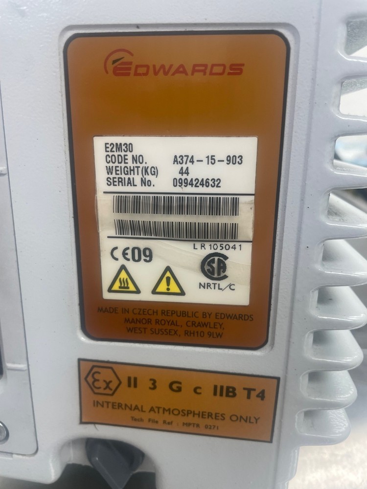 EDWARDS E2M30 DUAL STAGE ROTARY VANE VACUUM PUMP