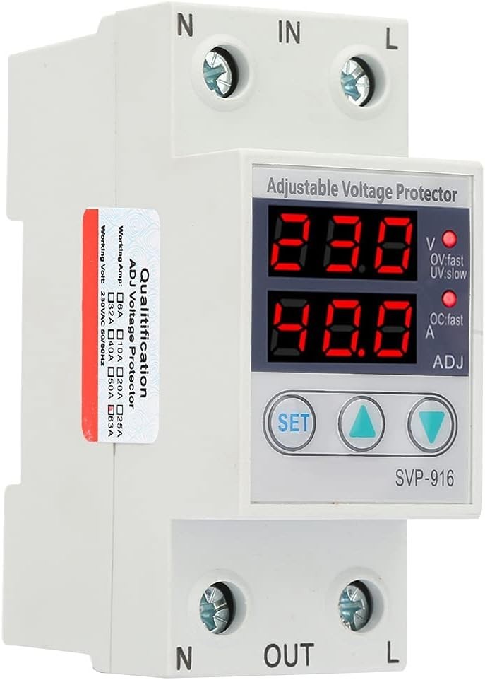 230V AC Current Protector 63A: Intelligent Voltage & Current Safety Device