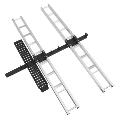 600 LBS Heavy Duty Motorcycle Carrier Dirt Bike Rack Hitch Mount Hauler w/ Strap