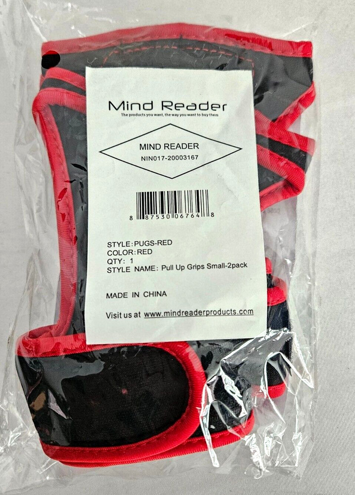 Mind Reader Pull-Up Glove Set, Secure Finger Holes, Non-Slip Grip - Small