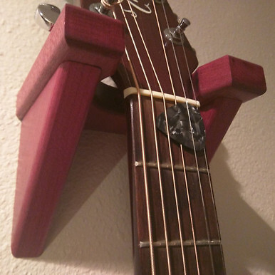 Solid Wood Classical Guitar Hanger | Unfinished Red Oak
