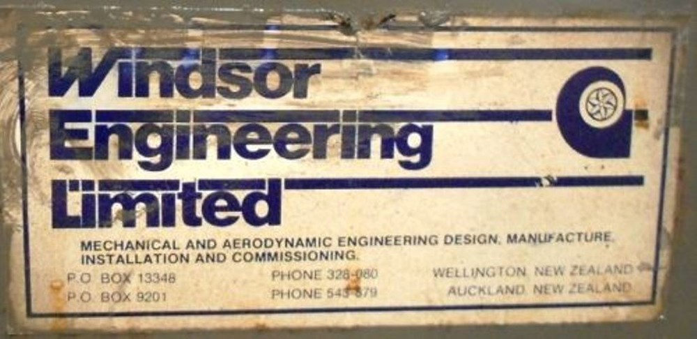 WINDSOR ENGINEERING LTD. BLOWER AF400D, SERIAL #987