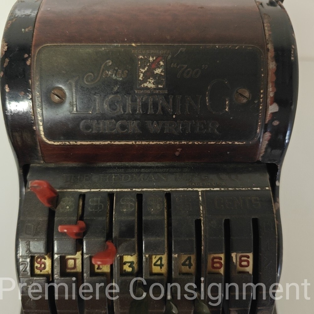 Vintage Lightning Series 700 Check Writer Working