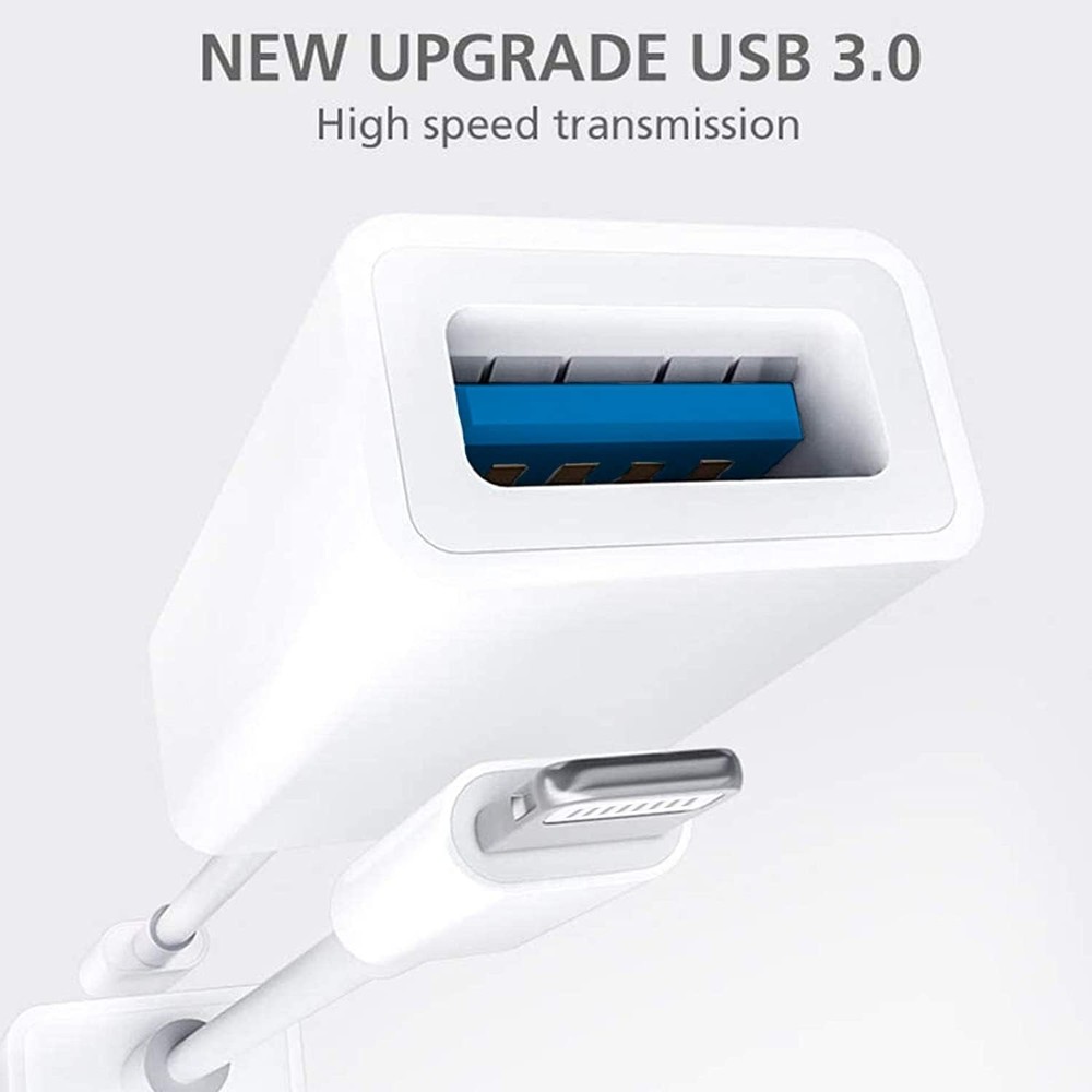 Lightning to USB OTG Adapter for iPhone iPad Camera Card Reader MIDI Hub