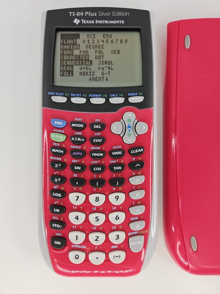 Texas Instruments TI 84 Plus Silver Edition Graphing Calculator Pink WORKING