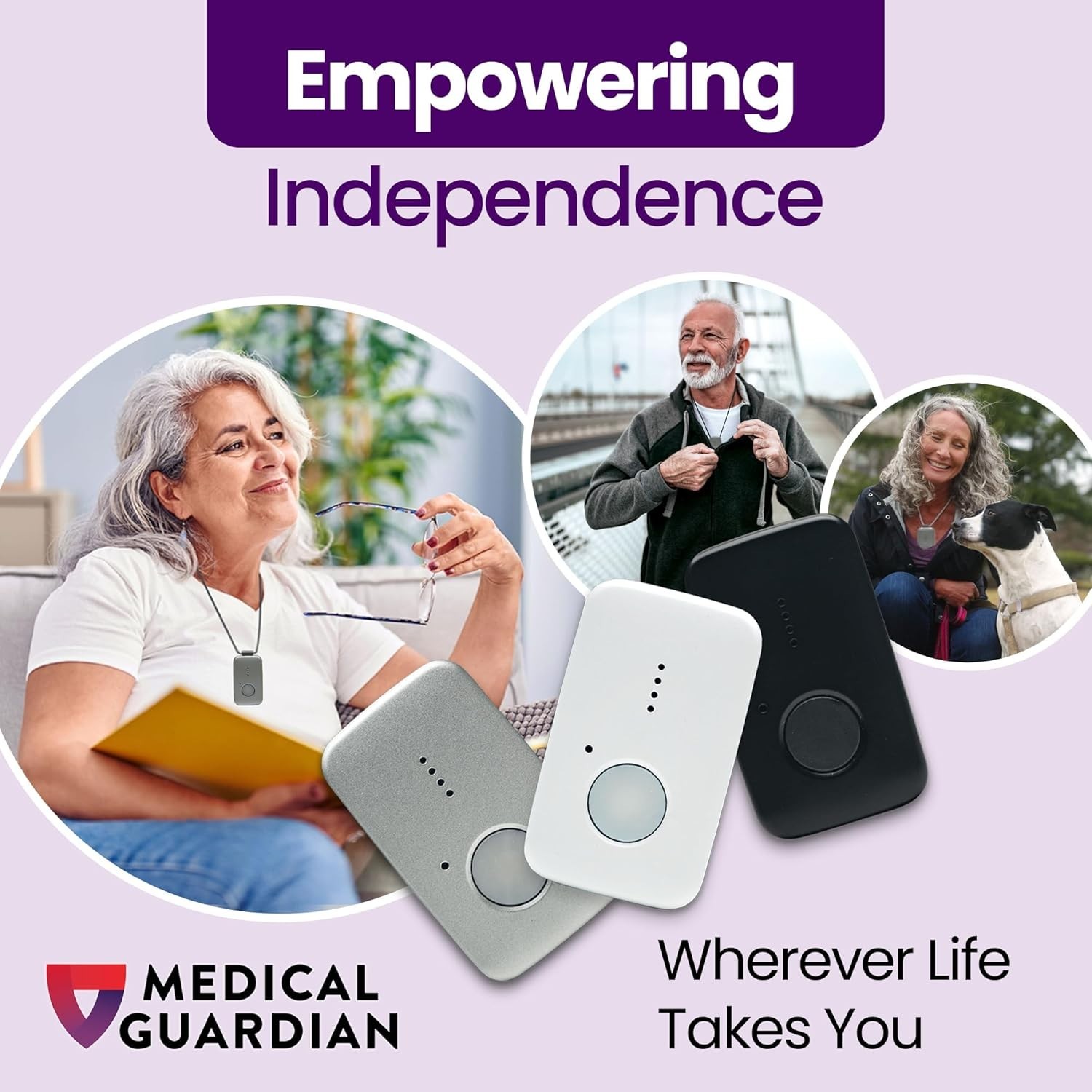 Medical Guardian MGMini | Medical Alert Device for Seniors | Water-Resistant, Em