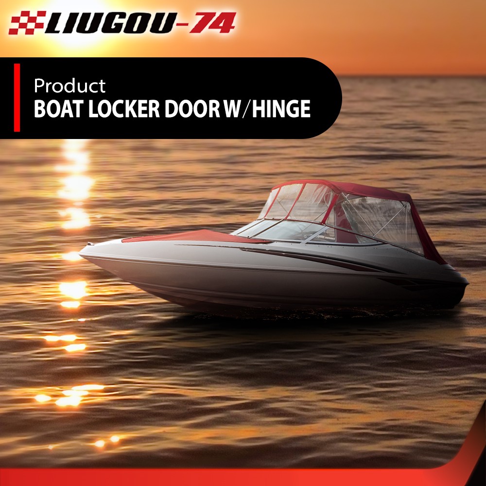 Boat White PE Ski Locker Door Cover Lid With Hinge Kits Fit For LARSON GLASTRON