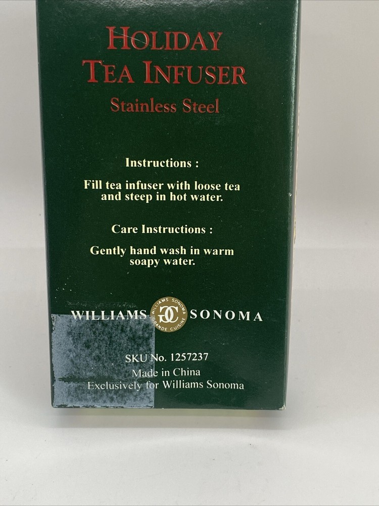 Williams Sonoma Holiday Tea Infuser, Gift/Present Shaped