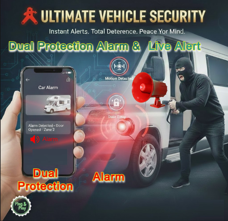 Motorhome Caravan Remote Alarm Security System Wireless Sensor Mobile Live Alert