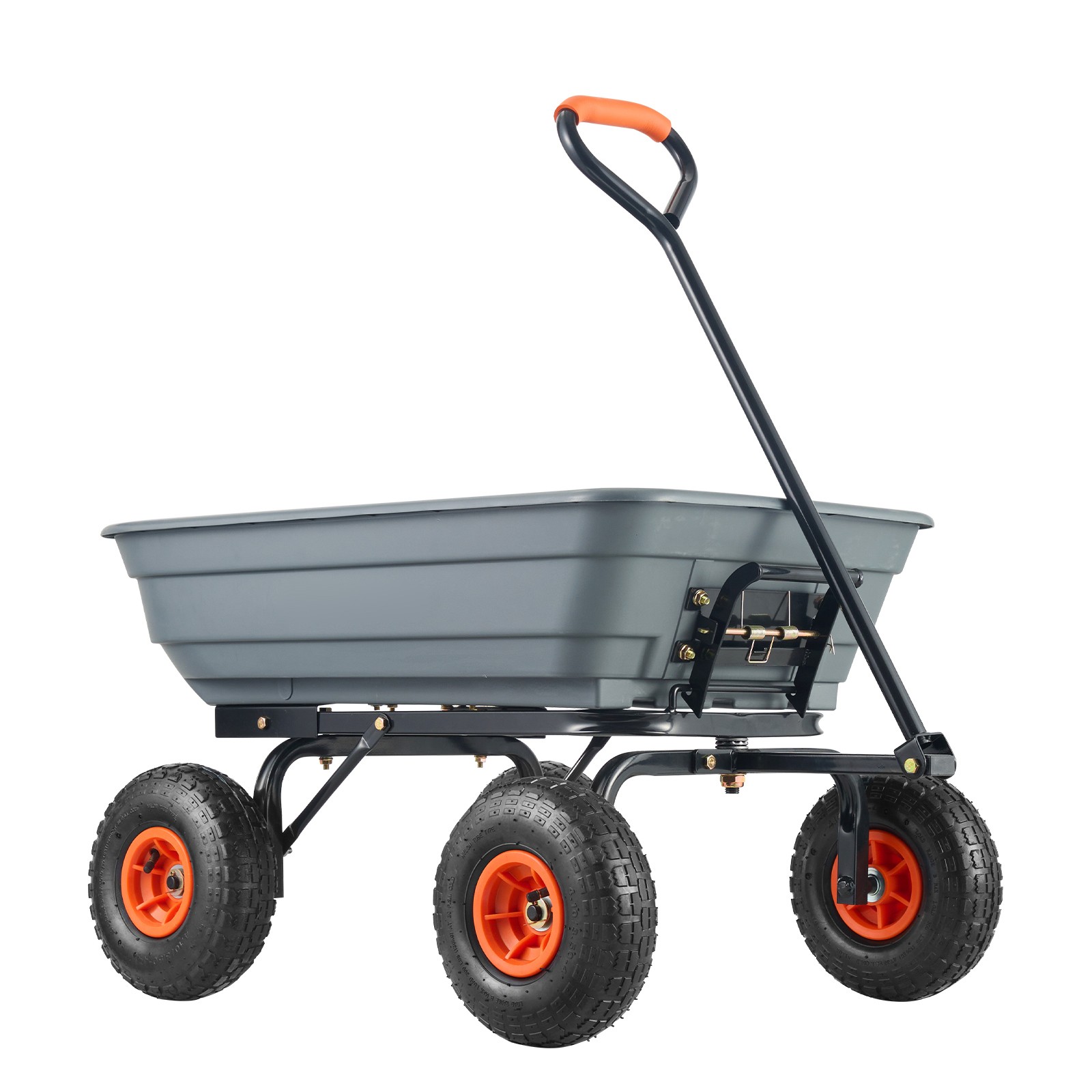 Poly Garden Dump Cart Heavy-duty Yard Carts and Wagons 4 cu.ft 600 lbs
