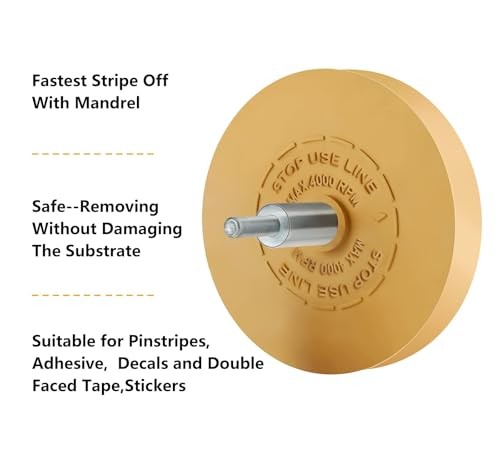 4 Pack Decal Remover Eraser Wheel Rubber Eraser Wheel for Drill 4 Pack Solid