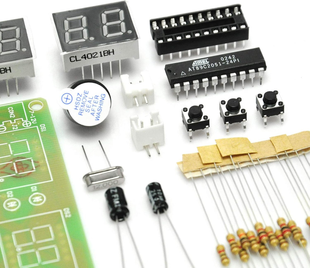 6 Bits Digital LED Electronic Clock DIY Kit PCB Soldering Practice for Arduino