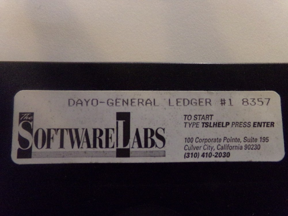 SoftwareLabs Dayo-General Ledger 1 & 2 Floppy Disk