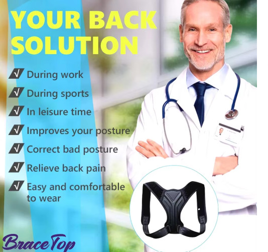 Back Brace Posture Corrector Upper Back Shoulder Pain Relief Clavicle Support