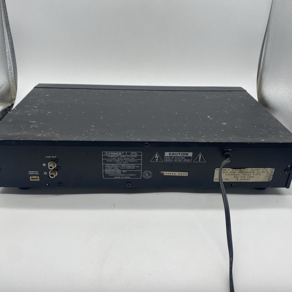 Fisher AD-742 Studio Standard Single CD Player Tested Working No Remote