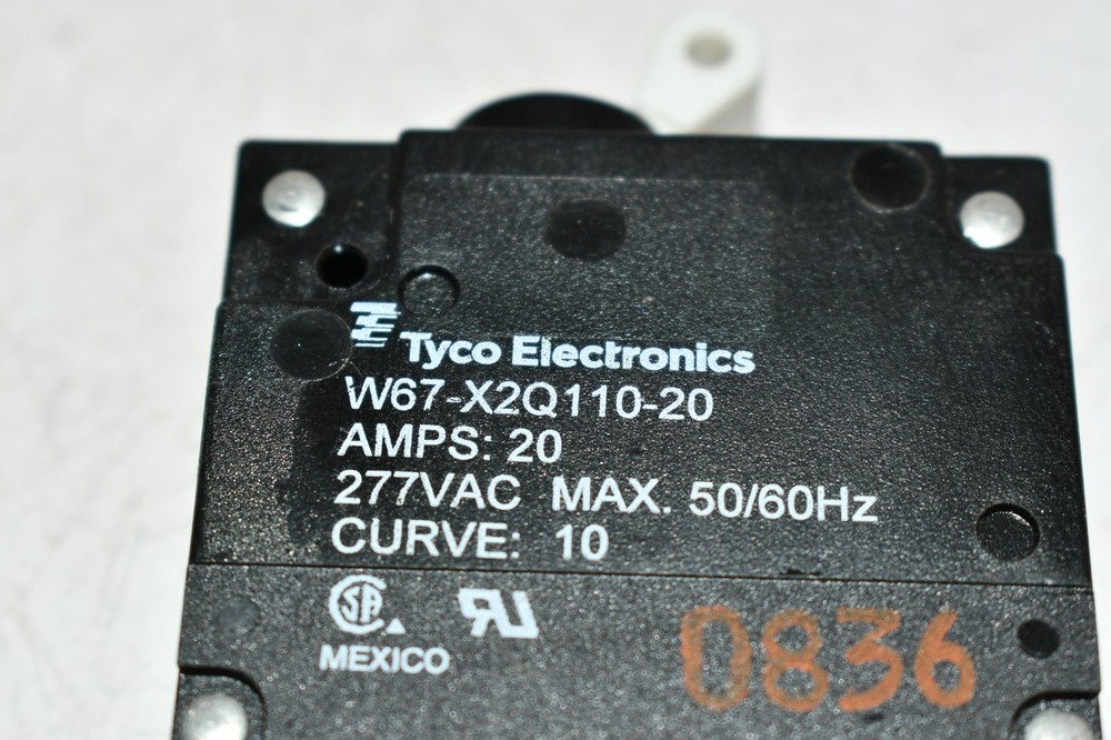 NEW Tyco Electronics W67-X2Q110-20 Circuit Breakers SWITCH 20A WH